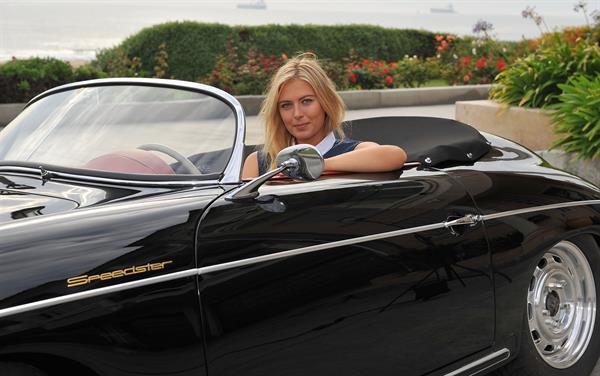 Maria Sharapova Porsche photoshoot in Manhattan Beach, California on July 11, 2013 