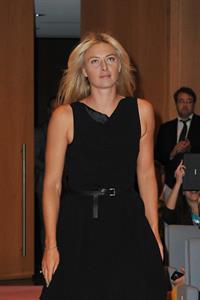 Maria Sharapova attends a press conference to present Saturday's exhibition match Milan November 30, 2012 