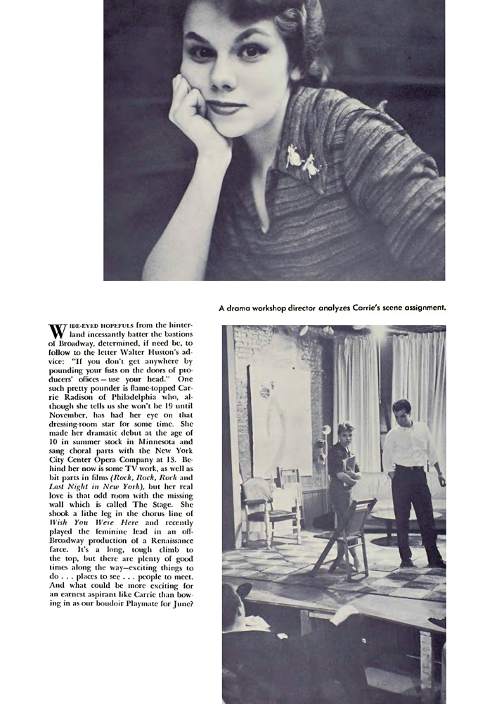 Carrie Radison nude Playboy June 1957