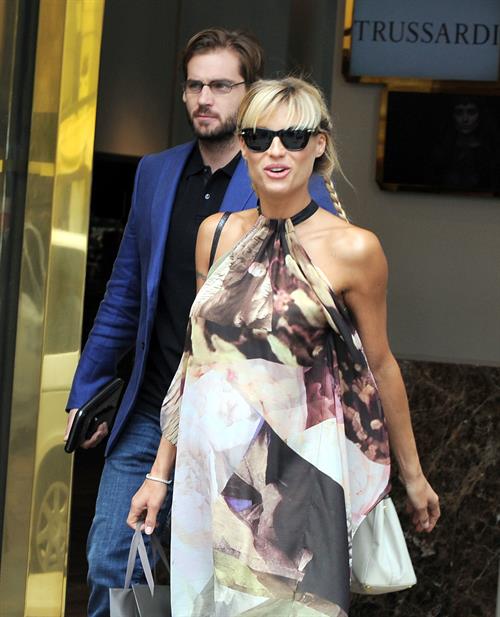 Michelle Hunziker Pictures Michelle Hunziker Seen at Atelier Trussardi in Milan on June 27, 2013
