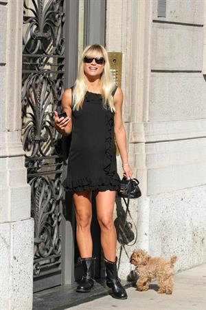 Michelle Hunziker at a Park in Milan August 29, 2013