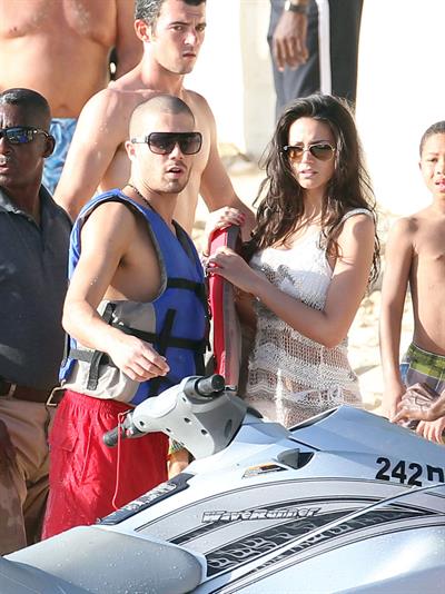 Michelle Keegan beach candids in Barbados December 30, 2011