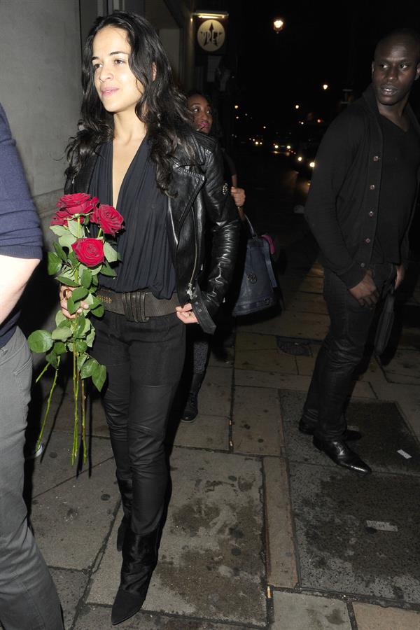 Michelle Rodriguez - leaving Rose Club in London 8/13/12  