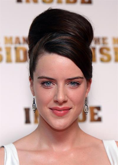 Michelle Ryan attends 'The Man Inside' UK film premiere at the Vue Leicester Square on July 24, 2012 in London, England