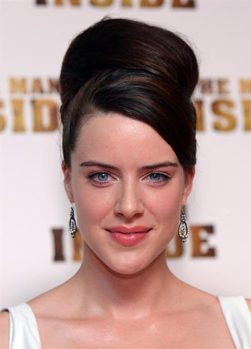 Michelle Ryan attends 'The Man Inside' UK film premiere at the Vue Leicester Square on July 24, 2012 in London, England