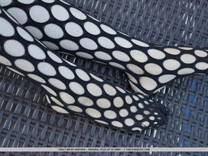 Tracy Bie Pictures Tracy Bie in  Paradise 1  for The Life Erotic - Fishnet lingerie gives Tracy Bie perfect access to her heated pussy