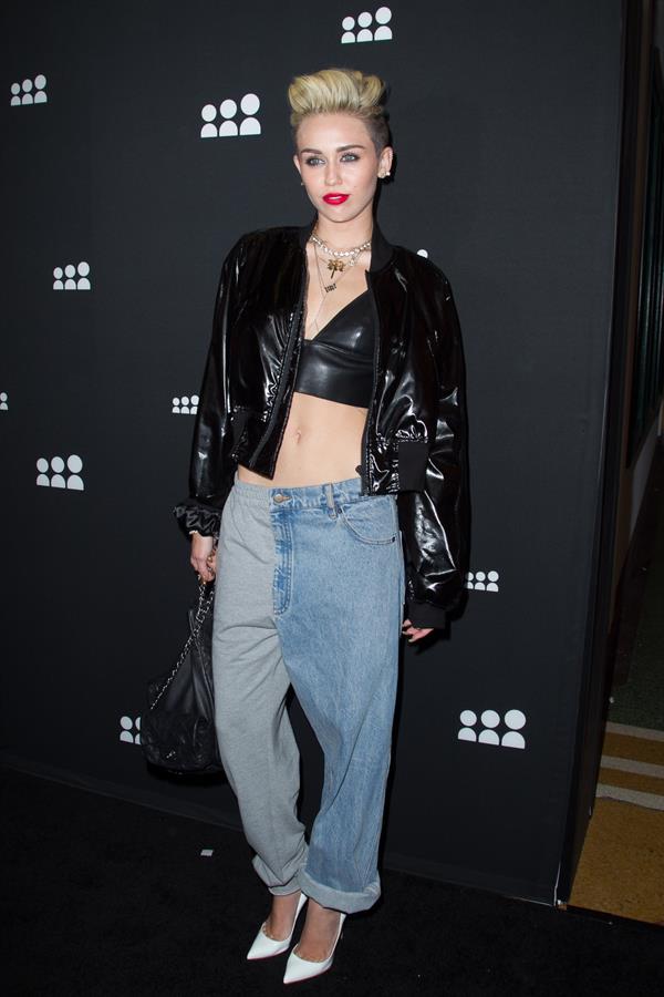 Miley Cyrus Attends the Myspace relaunch at The El Rey Theater in Los Angeles on June 12, 2013