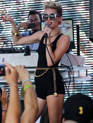 Miley Cyrus attends Y100's Mackapoolza at the Clevelander South Beach in Miami Beach - June 28, 2013