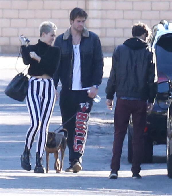 Miley Cyrus leaving a family gathering in Palm Springs 12/26/12 