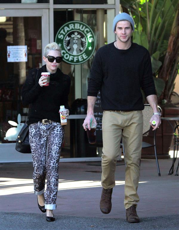 Miley Cyrus at Starbucks in Toluca Lake 12/22/12 