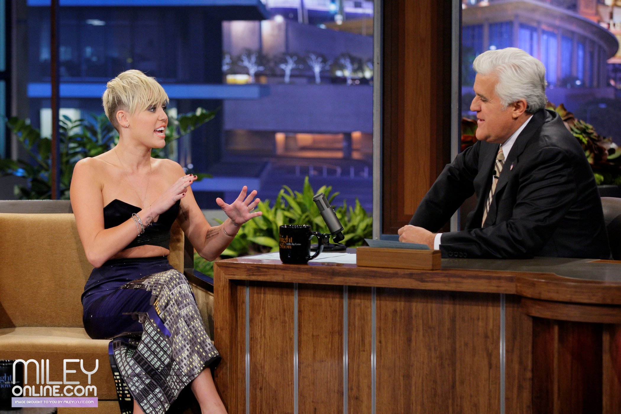 Miley Cyrus on The Tonight Show with Jay Leno 10/12/12 
