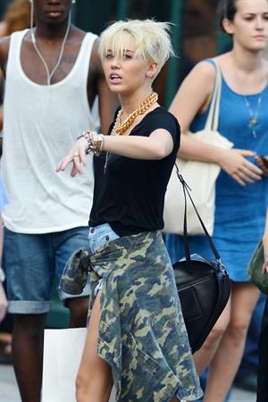 Miley Cyrus - Out shopping in New York City August 23, 2012