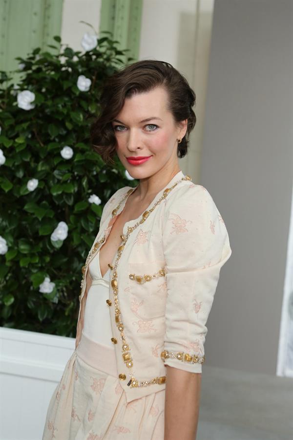 Milla Jovovich - Chanel Show at Paris Fashion Week Haute Couture F/W 2012/13 (July 3, 2012)