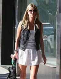 Nicky Hilton in a short white dress while shopping in Beverly Hills March 1, 2013 