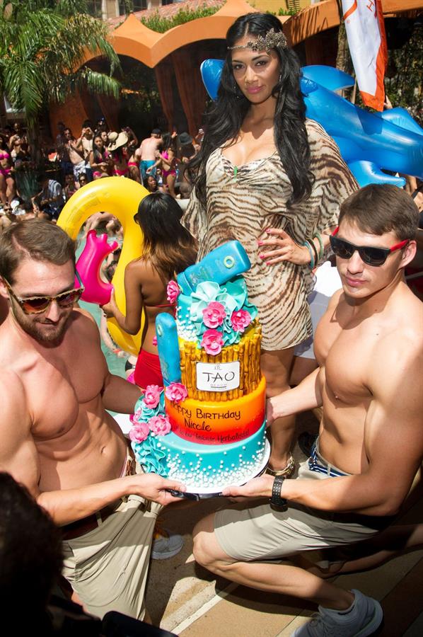 Nicole Scherzinger - 33rd Birthday Celebration at TAO Beach in Las Vegas (June 23, 2012)