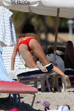 Nicole Trunfio bikini candids in Miami Beach 11/1/12