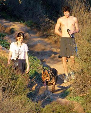Nikki Reed walking her dogs in the Santa Monica Mountains (03.02.2013) 