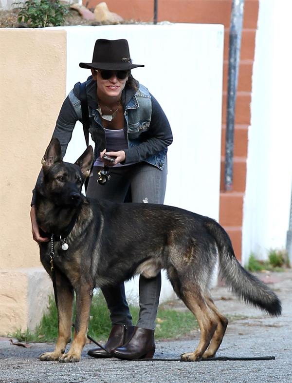 Nikki Reed Takes her dog out for a walk in Sherman Oaks, California (November 19, 2012) 
