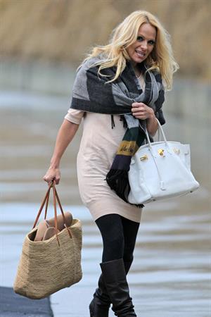 Pamela Anderson in Vancouver on January 29, 2013