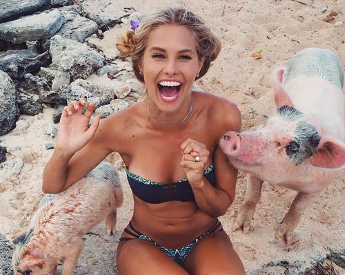 Natalie Jayne Roser in a bikini