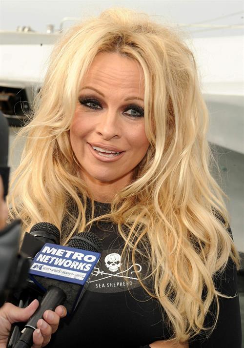 Pamela Anderson Launches Sea Shepherds Operation Zero Tolerance Whale Defense Campaign on November 2, 2012 