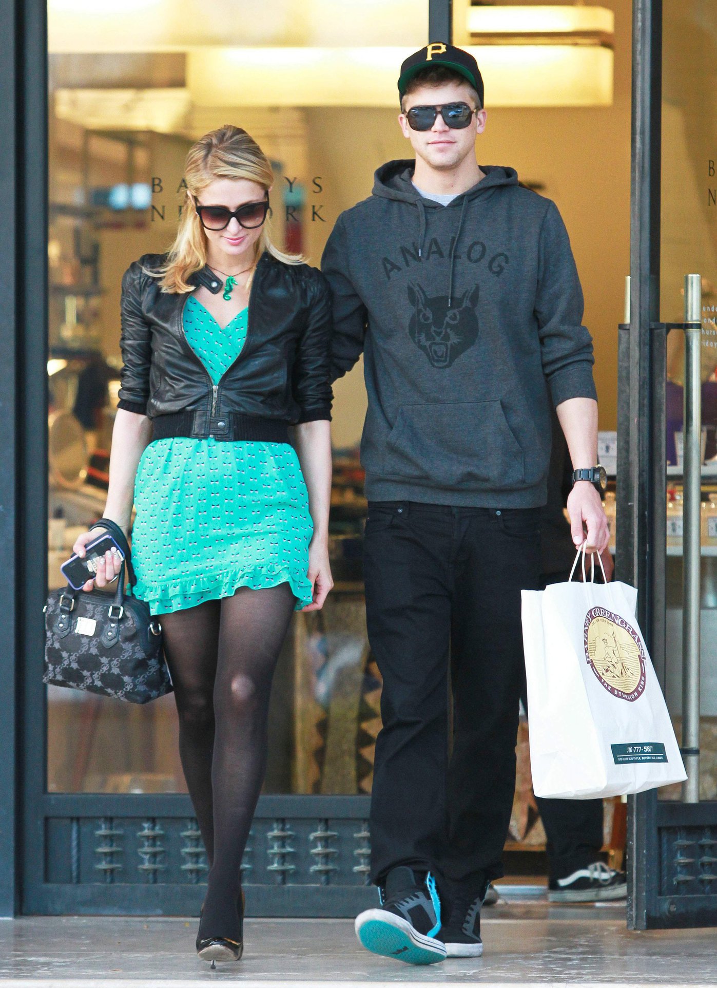 Paris Hilton and River Viiperi at Barneys doing some shopping in Beverly Hills