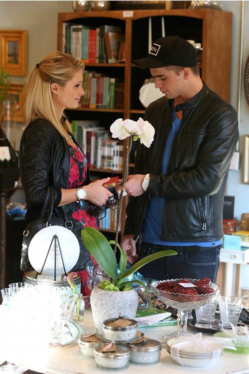 Paris Hilton and River Viiperi get in the mood for Valentine's Day with a romantic shopping trip in LA 2/11/13 