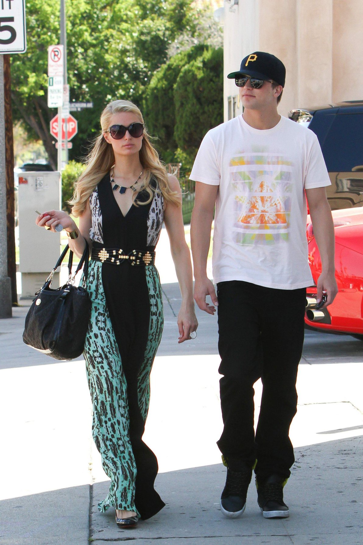 Paris Hilton stops by Anastasia Spa in Beverly Hills, California April 10, 2013 