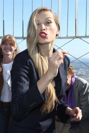 Petra Nemcova Empire State Building in NYC 10/16/12 