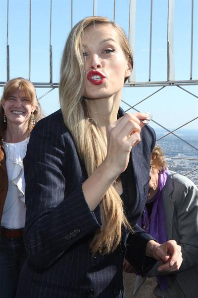 Petra Nemcova Empire State Building in NYC 10/16/12 