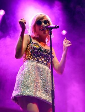 Pixie Lott performs at the V Festival at Hylands Park in Chelmsford - on August 18, 2012