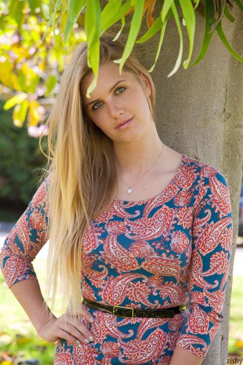 Holly Benson doing some yard work