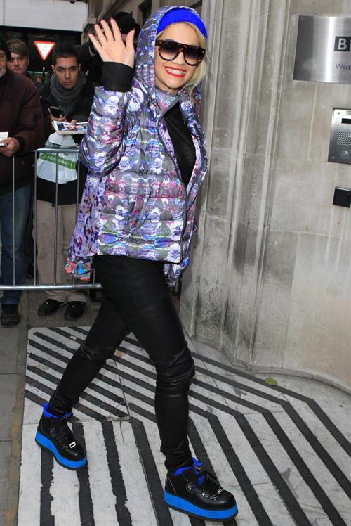 Rita Ora at BBC Radio 2 in West London 11/19/12 