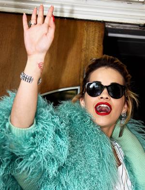 Rita Ora - Arriving to BBC Maida Vale Studios in London August 10, 2012