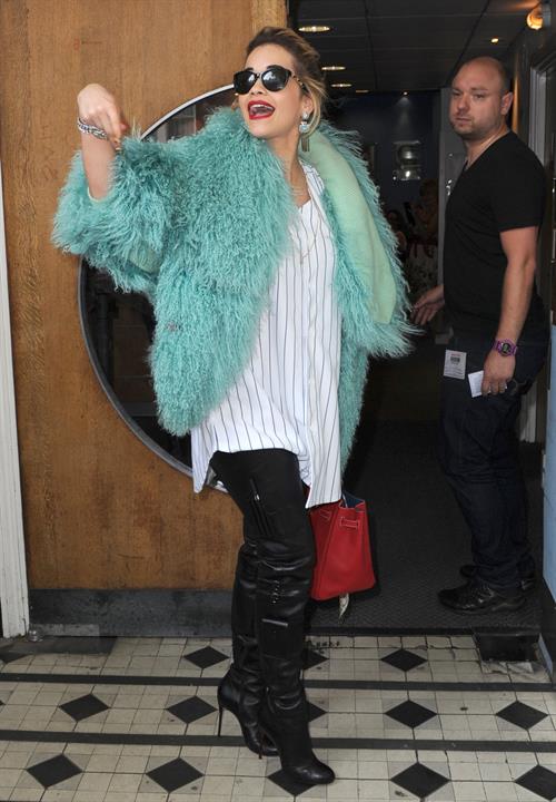 Rita Ora - Arriving to BBC Maida Vale Studios in London August 10, 2012