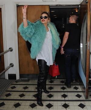 Rita Ora - Arriving to BBC Maida Vale Studios in London August 10, 2012