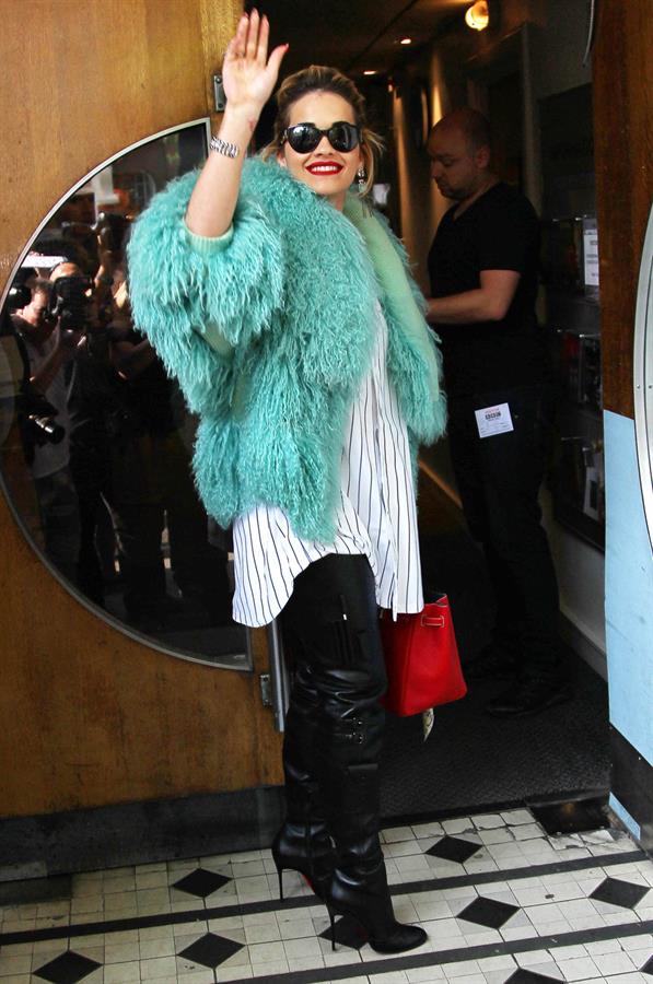 Rita Ora - Arriving to BBC Maida Vale Studios in London August 10, 2012