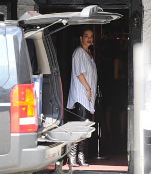Rita Ora - leaving the BBC Maida Vale Studios in London 10 August 2012