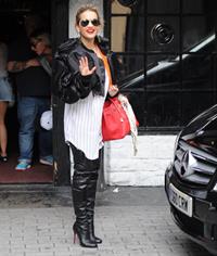 Rita Ora - leaving the BBC Maida Vale Studios in London 10 August 2012