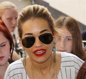 Rita Ora - leaving the BBC Maida Vale Studios in London 10 August 2012