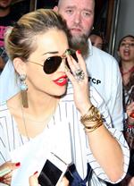 Rita Ora - leaving the BBC Maida Vale Studios in London 10 August 2012