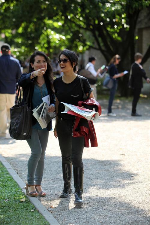 Salma Hayek Visiting the Biennale in Venice May 30, 2013