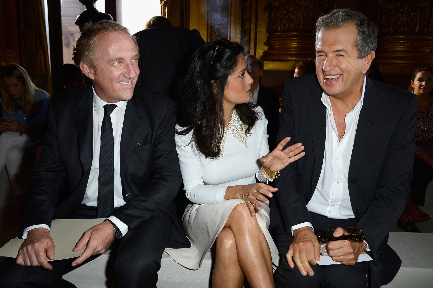 Salma Hayek at the Stella McCartney fashion show at Paris Fashion Week - Sep. 30, 2013 