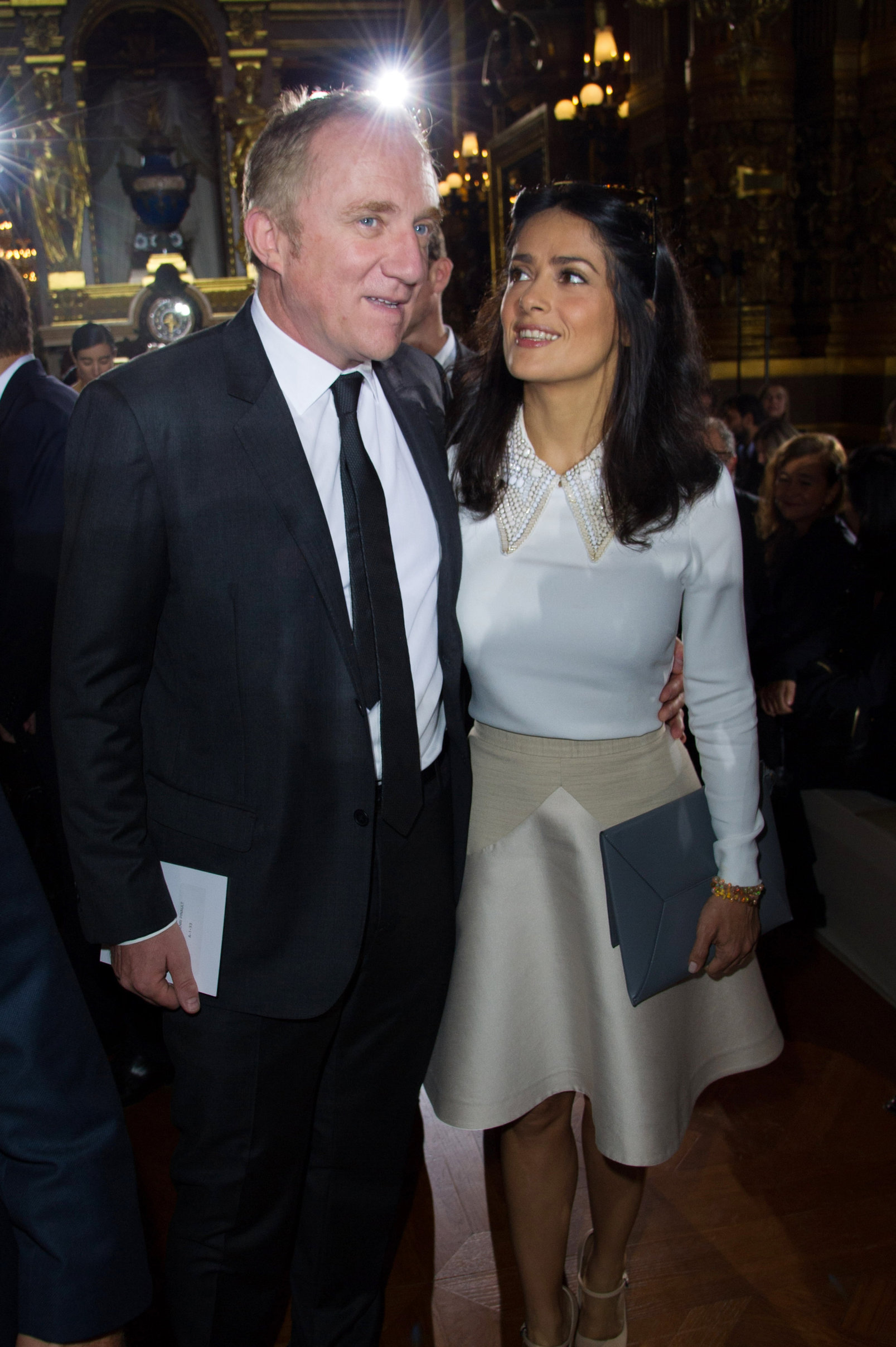 Salma Hayek at the Stella McCartney fashion show at Paris Fashion Week - Sep. 30, 2013 