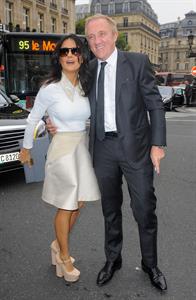 Salma Hayek at the Stella McCartney fashion show at Paris Fashion Week - Sep. 30, 2013 