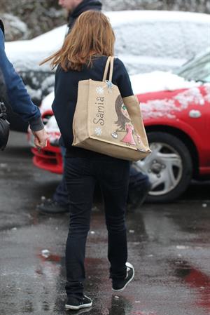 Samia Ghadie Leaving hotel in Borehamwood, January 14, 2013