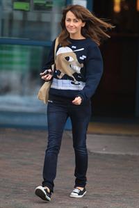 Samia Ghadie Leaving hotel in Borehamwood, January 14, 2013
