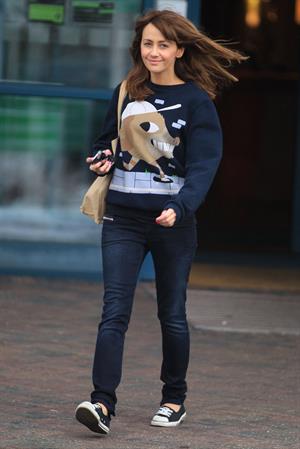 Samia Ghadie Leaving hotel in Borehamwood, January 14, 2013
