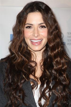 Sarah Shahi Blue Tie Blue Jean Ball in Beverly Hills November 29, 2012