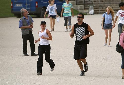 Scarlett Johansson - Jogging in the Jardin du Luxembourg in Paris on August 20, 2012